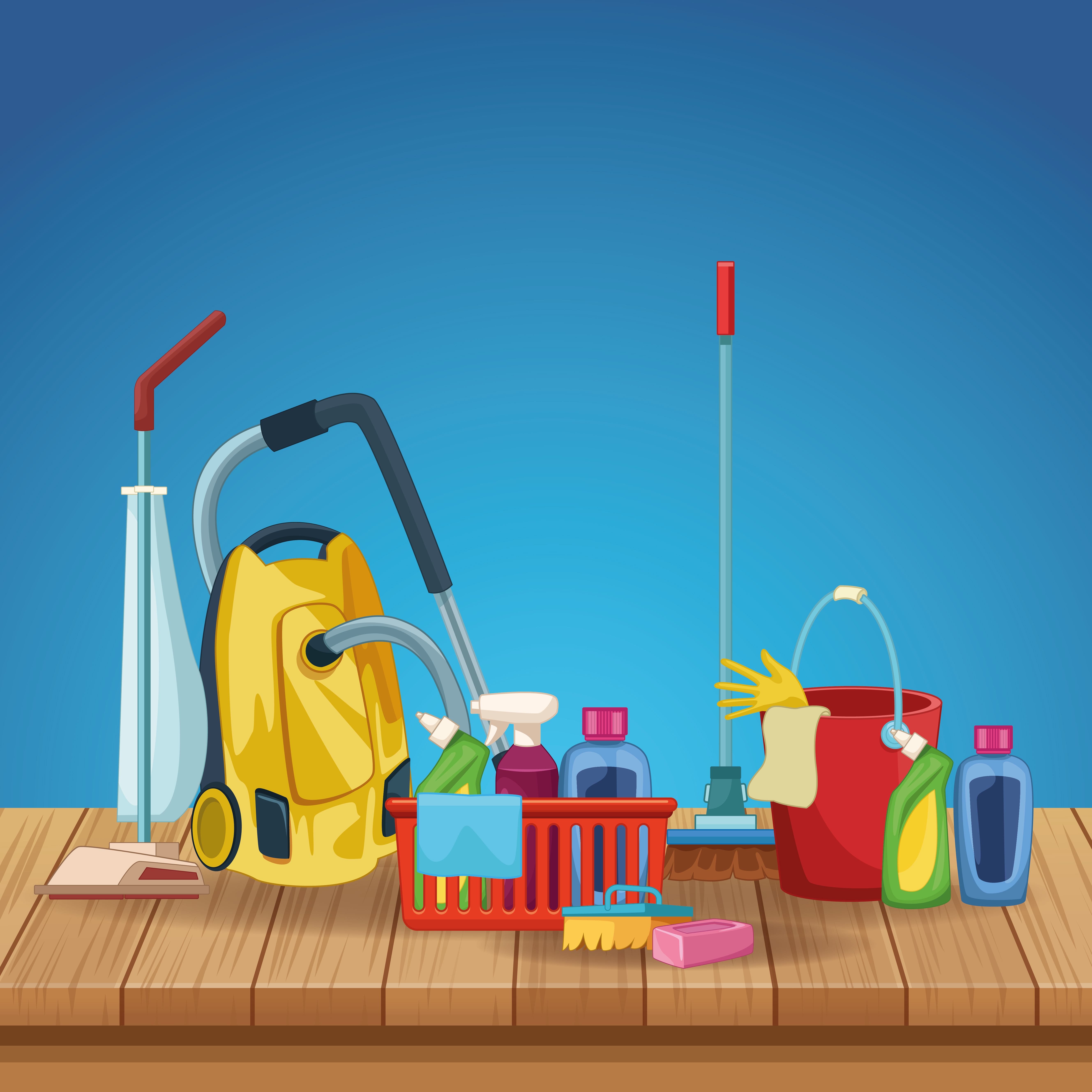 housekeeping cleaning cartoon 653071 Vector Art at Vecteezy