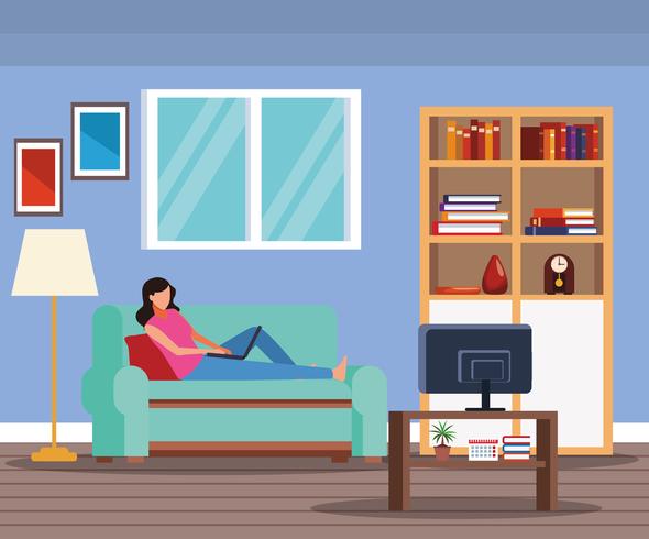 activities and free time at home vector