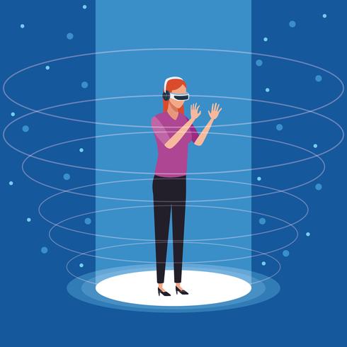 Virtual reality technology vector