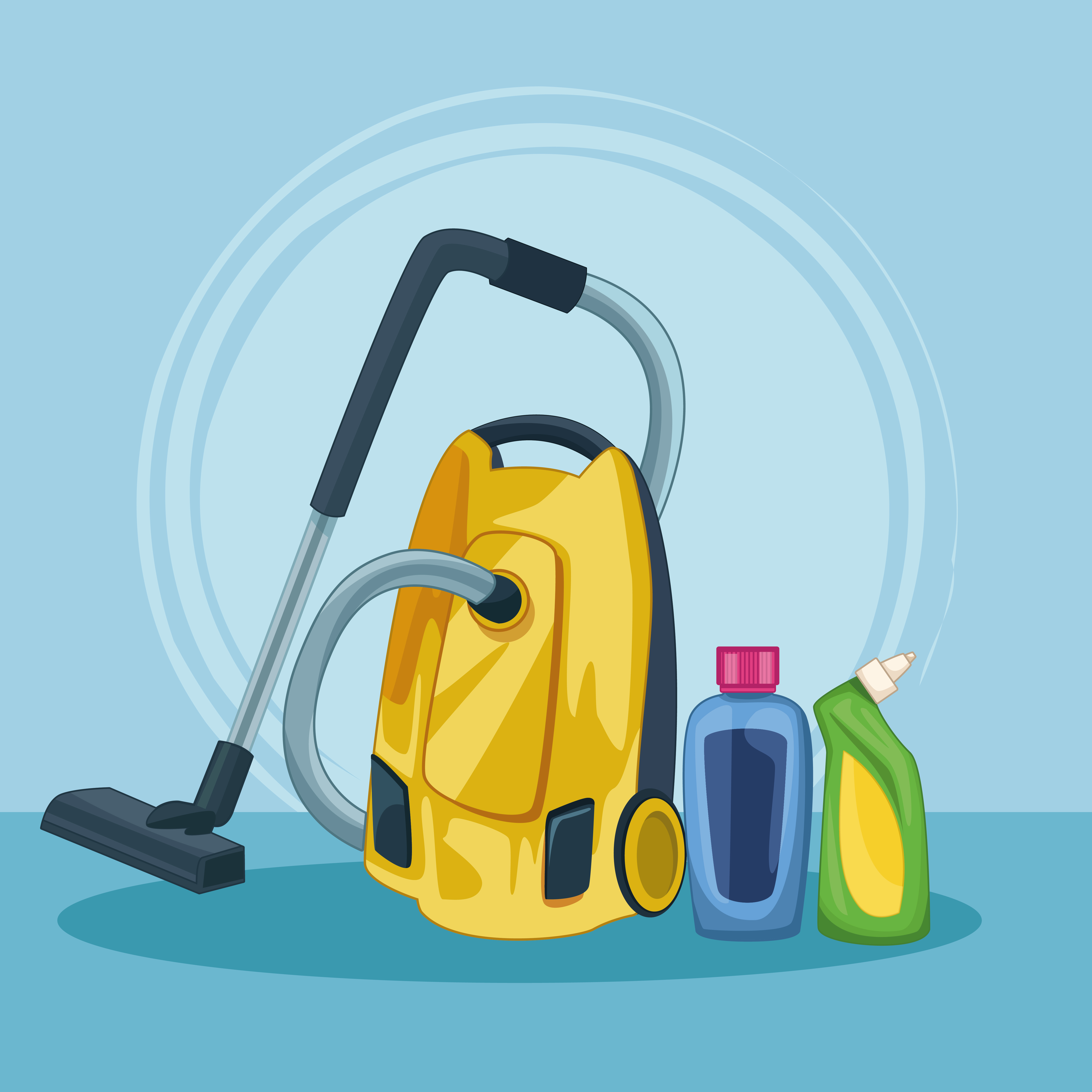 housekeeping cleaning cartoon 653205 Vector Art at Vecteezy