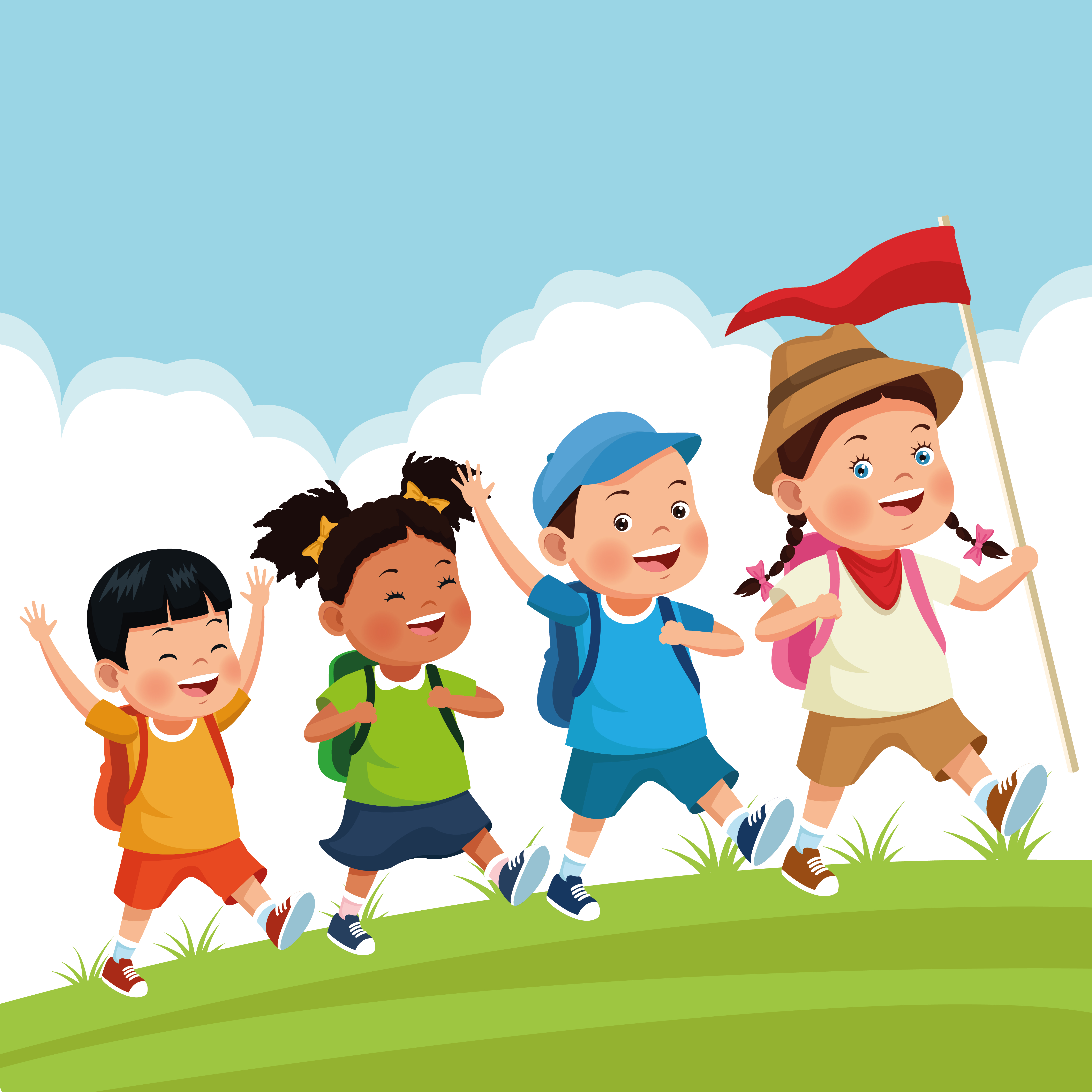 Children On School Field Trip 653209 Vector Art At Vecteezy