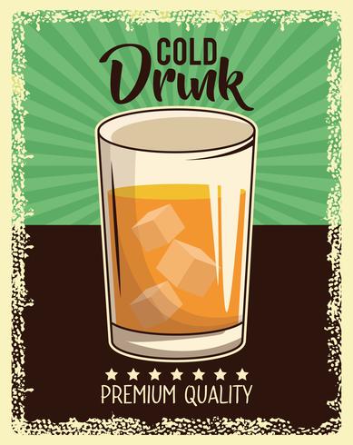 vintage drink poster vector