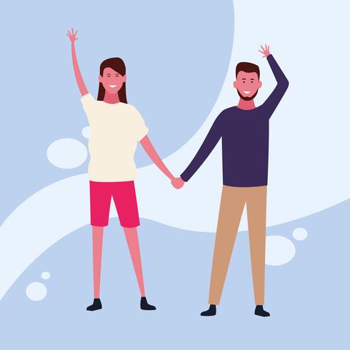 dancing couple avatar vector