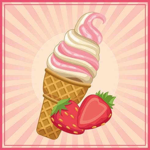 cucurucho de helado vector