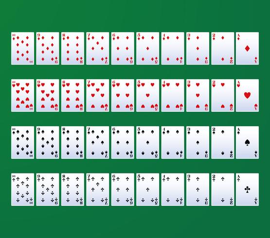 Cartas de ocio de poker vector