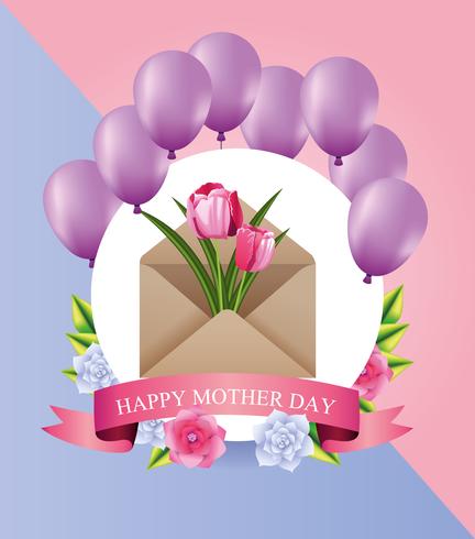 Happy mothers day card vector