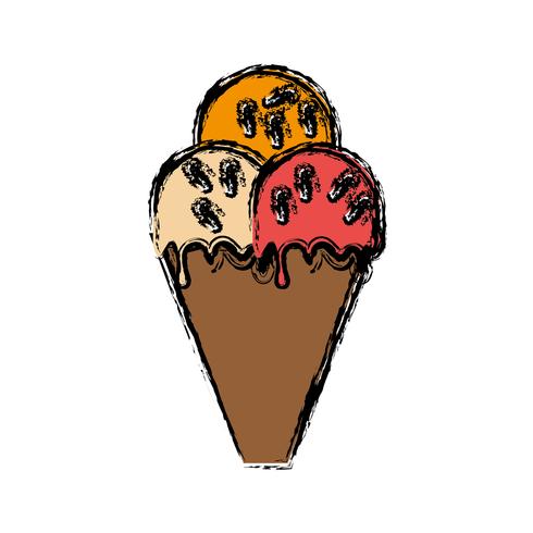 icono de helado vector