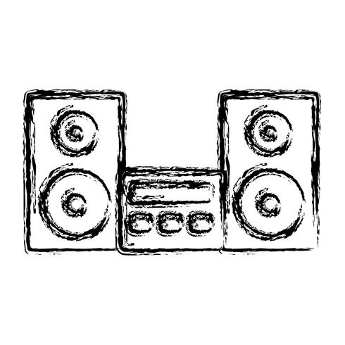 stereo system icon vector