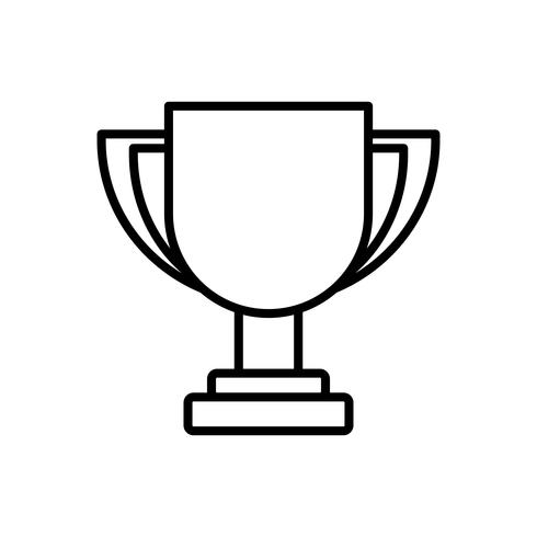 trophy cup icon vector