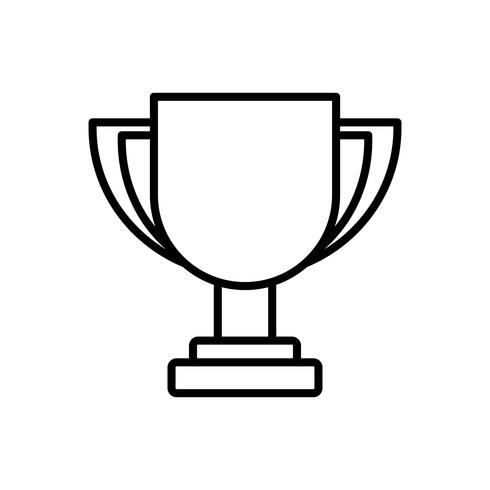 trophy cup icon vector