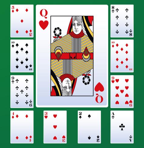 Cartas de ocio de poker vector