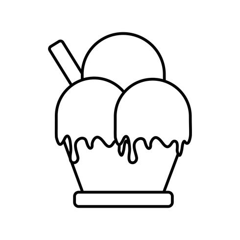 icono de helado vector