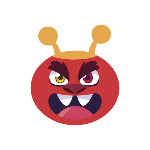 funny monster comic character avatar vector