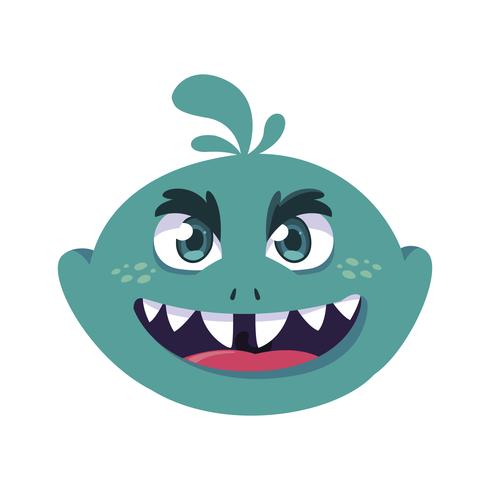 funny monster comic character avatar vector