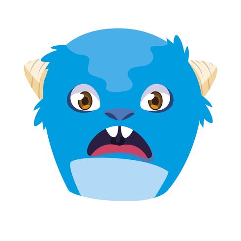 funny monster comic character avatar vector