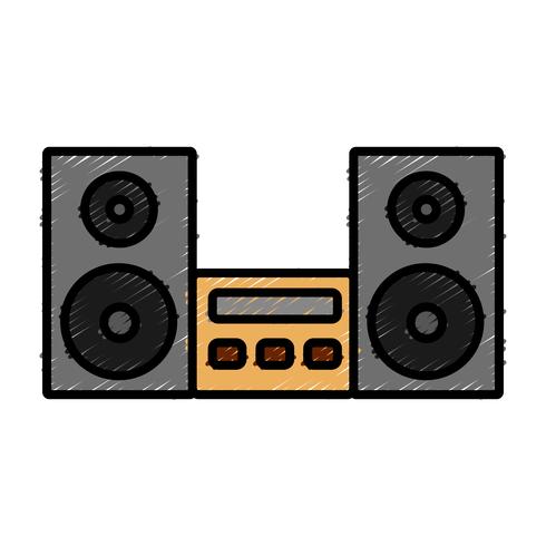 stereo system icon vector