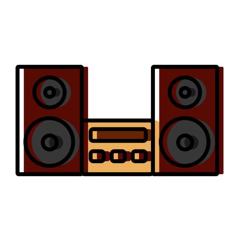 stereo system icon vector