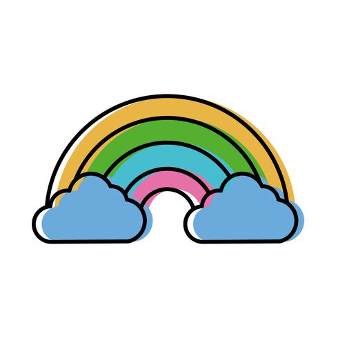 imagen del icono del arco iris vector