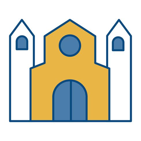 church building icon vector