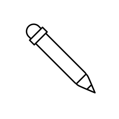 pencil utensil icon vector