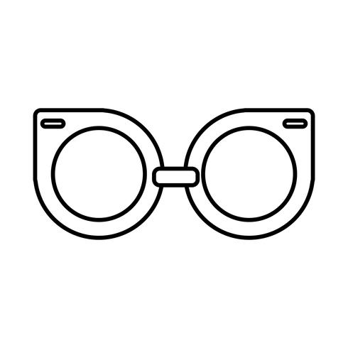 icono accesorio de gafas vector