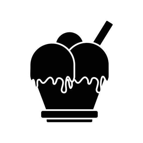 icono de helado vector