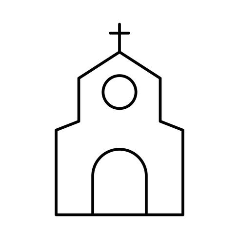 church building icon  vector