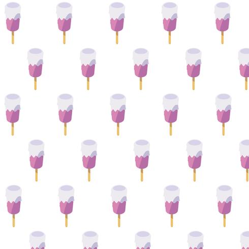 summer ice creams in sticks pattern vector