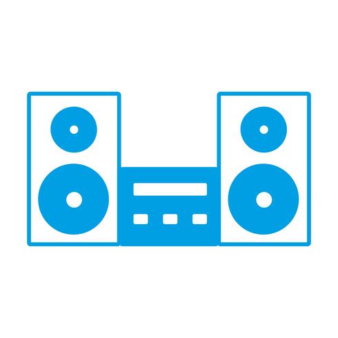 stereo system icon vector