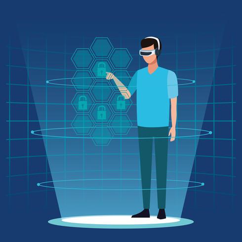 Virtual reality technology vector