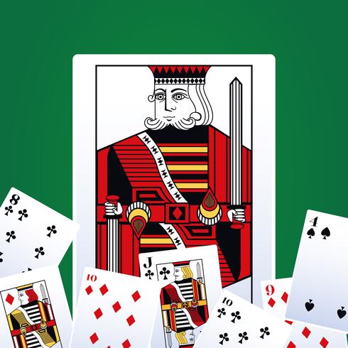 Cartas de ocio de poker vector