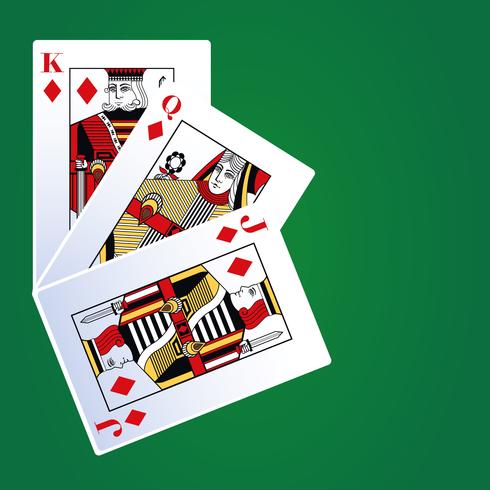 Cartas de ocio de poker vector