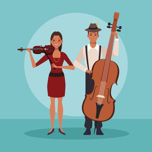 Music band cartoon vector