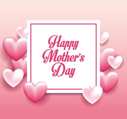 Happy mothers day card vector