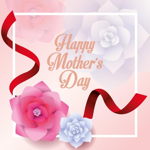 Happy mothers day card vector