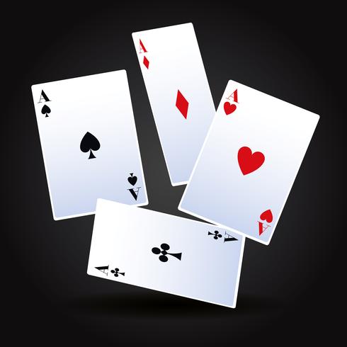 Poker cards game vector