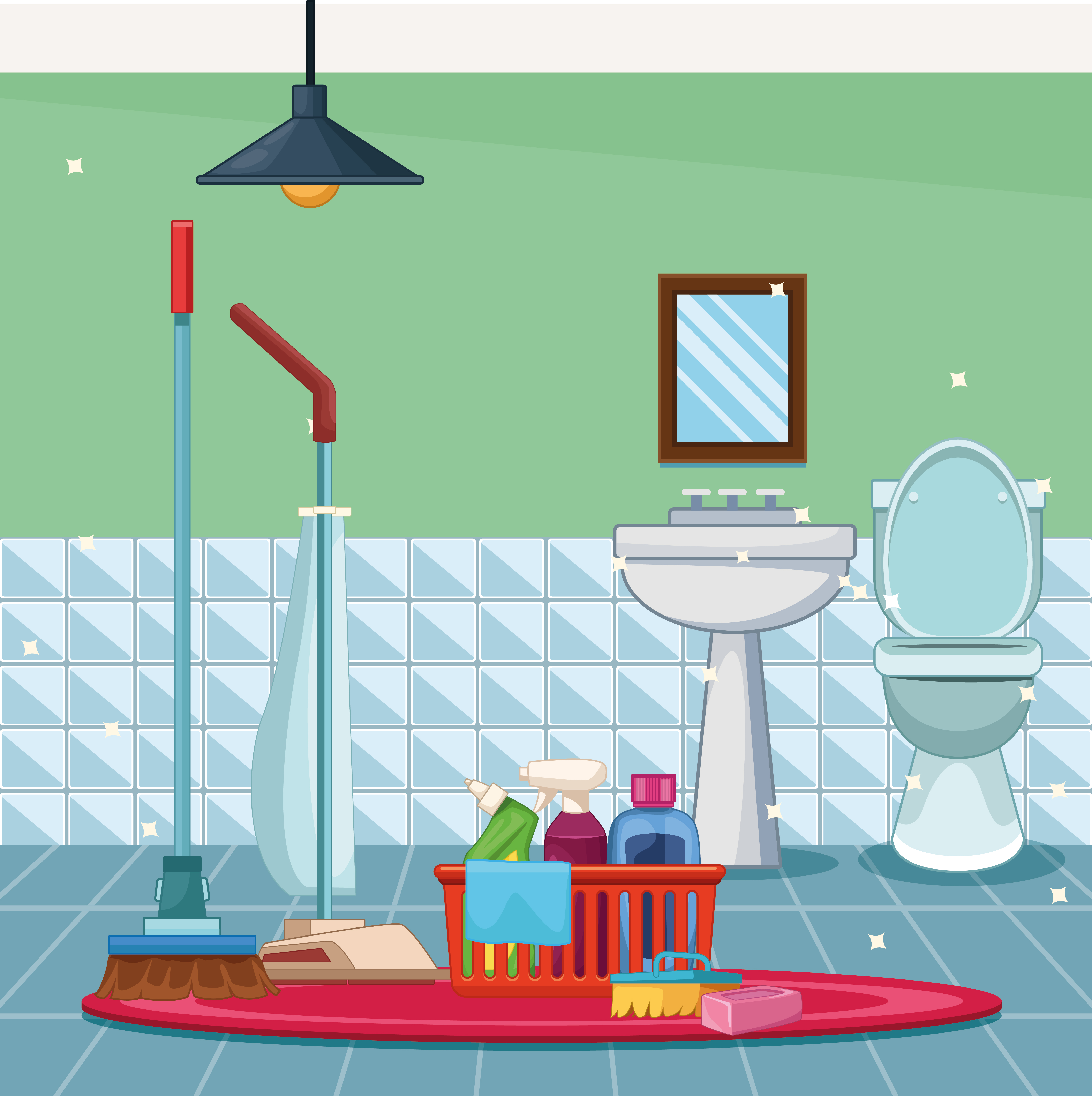 housekeeping cleaning cartoon 654672 Vector Art at Vecteezy