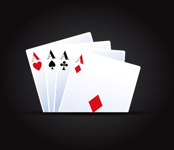 Juego de cartas de poker vector