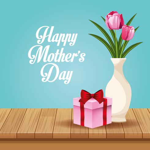 Happy mothers day card vector