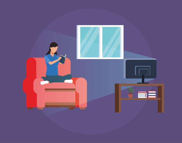 activities and free time at home vector