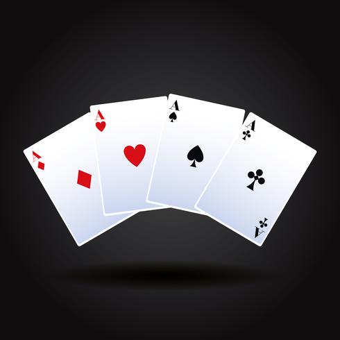 Juego de cartas de poker vector