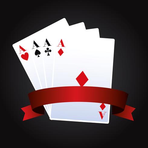 Poker cards game vector