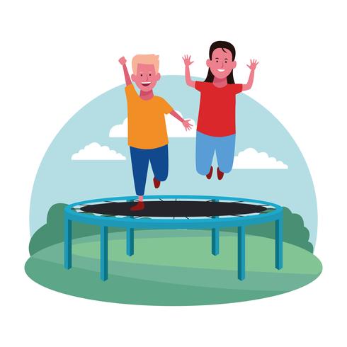 children at the playground vector