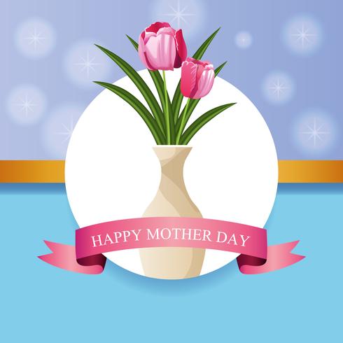 Happy mothers day card vector