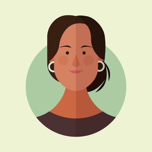 woman face cartoon vector