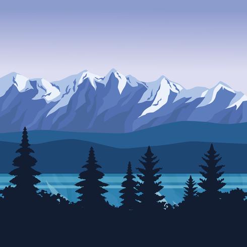 Paisaje del paisaje de la pasión por los viajes vector