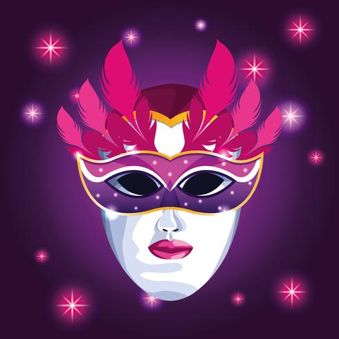 Mardi gras mask vector