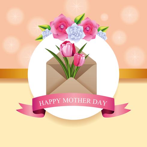 Happy mothers day card vector