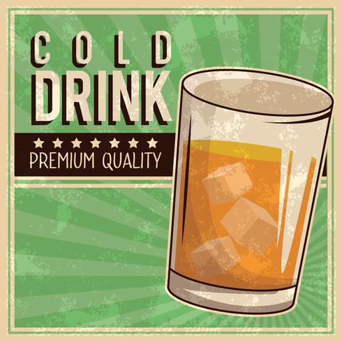vintage drink poster vector