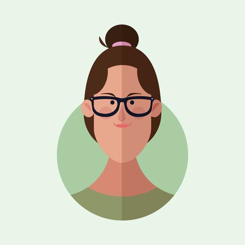 woman face cartoon vector